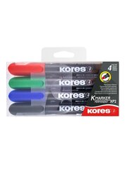 Markeri komplekt Kores XP1, ümar 3mm, 4 värvi hind ja info | Kirjatarbed | kaup24.ee