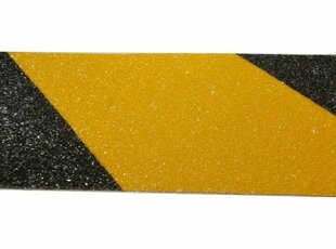 Грубая черно-желтая сигнальная клейкая лента Mottez, 5 м. цена и информация | Информационные знаки | kaup24.ee