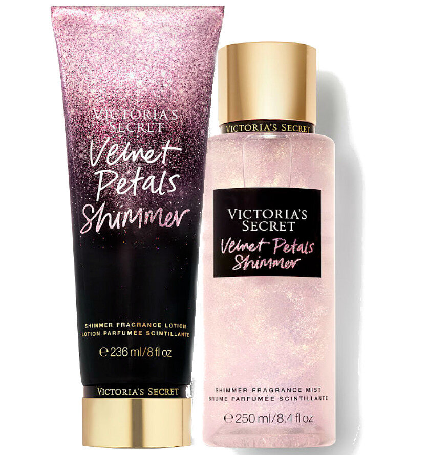 Komplekt Victoria's Secret Velvet Petals Shimmer: kehasprei 250 ml + losjoon 236 ml hind ja info | Lõhnastatud kosmeetika naistele | kaup24.ee