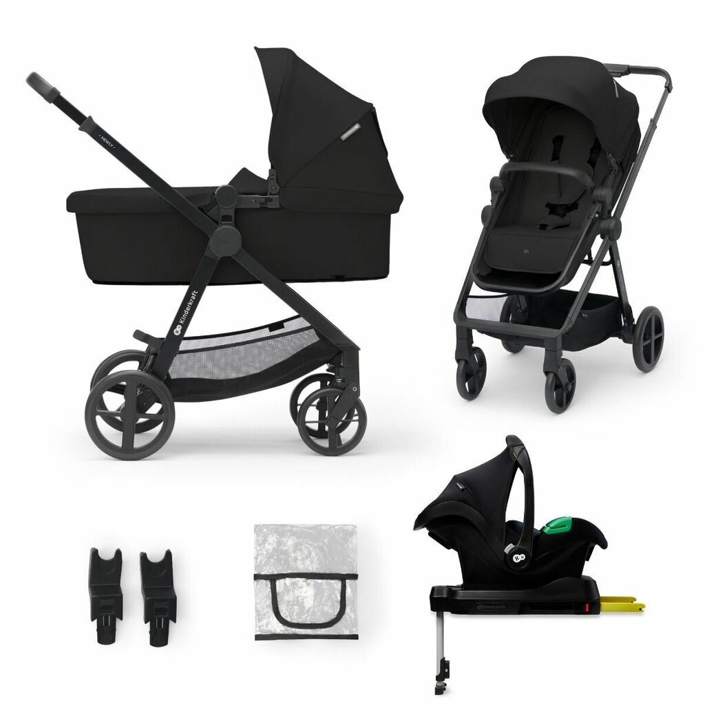 Universaalne vanker Kinderkraft Newly 4in1 Mink Pro, black цена и информация | Vankrid, jalutuskärud | kaup24.ee