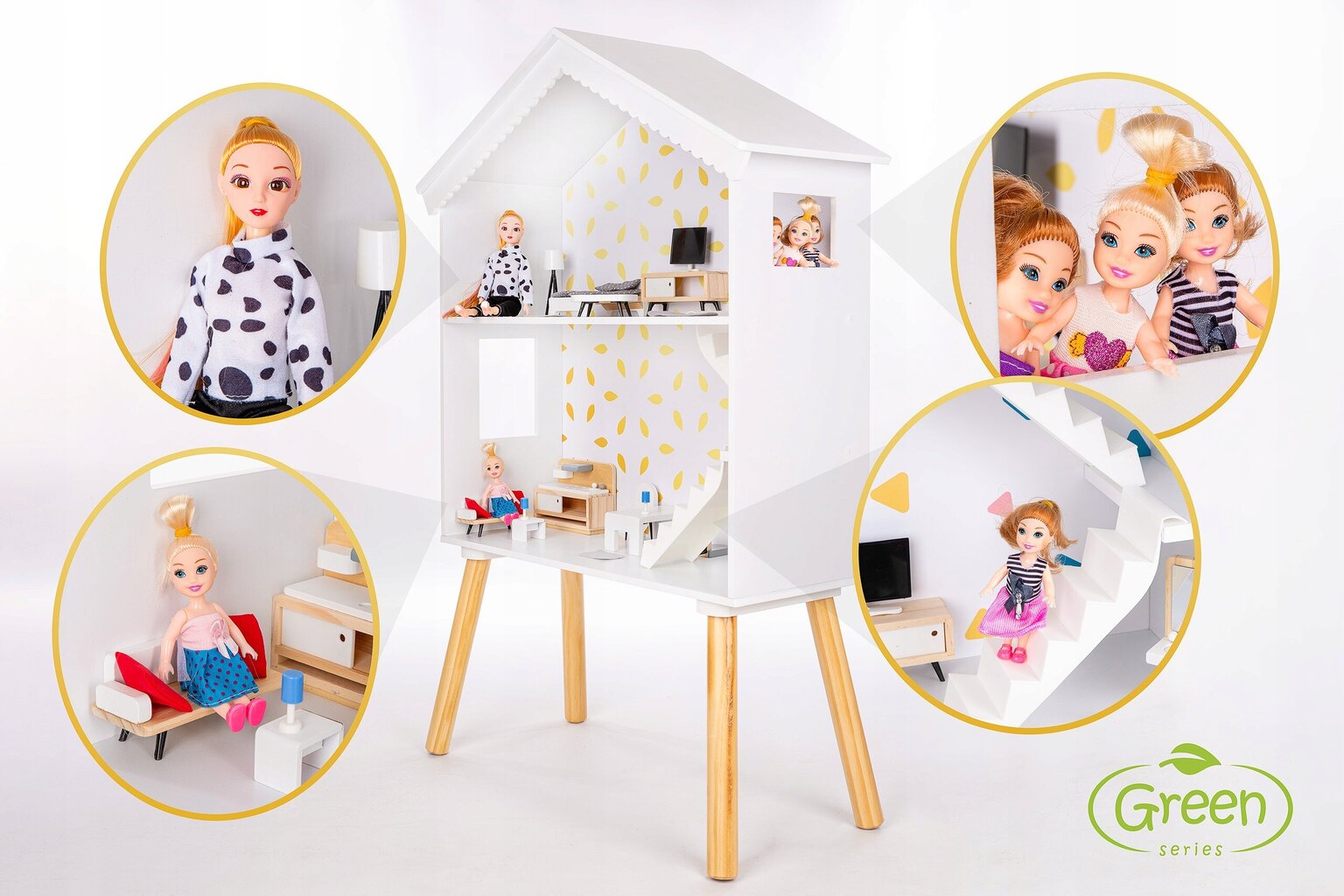 Nukumaja Kinderplay 100 cm valge hind ja info | Tüdrukute mänguasjad | kaup24.ee