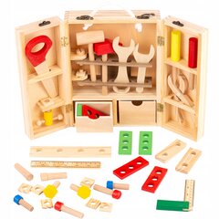 Puidust tööriistakasti komplekt Kinderplay KP0744 hind ja info | Poiste mänguasjad | kaup24.ee