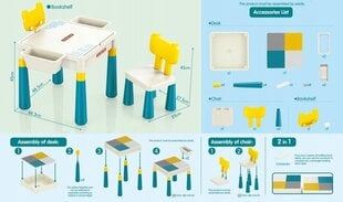 Lego laud lastele 3 in 1 8721-1C valge hind ja info | LeleBrohers Mööbel ja sisustus | kaup24.ee