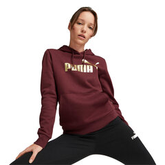 Ess+ metallic logo hoodie puma for women's red 84995842 цена и информация | Женские толстовки | kaup24.ee