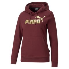 Ess+ metallic logo hoodie puma for women's red 84995842 цена и информация | Женские толстовки | kaup24.ee