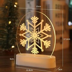 3D lamp lumehelbeke hind ja info | Jõulukaunistused | kaup24.ee