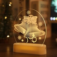 3D lamp uusaasta kellad цена и информация | Рождественские украшения | kaup24.ee