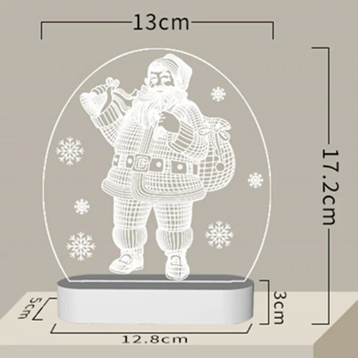 3D lamp jõuluvana hind ja info | Jõulukaunistused | kaup24.ee