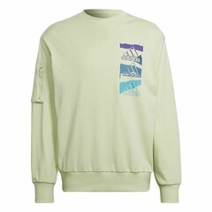 Толстовка без капюшона мужская Adidas Essentials Brandlove Зеленый цена и информация | Женские толстовки | kaup24.ee