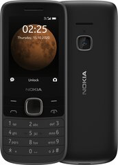 Товар с повреждением. Nokia 225 4G, Black цена и информация | Nokia Аутлет | kaup24.ee