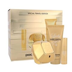 Komplekt Paco Rabanne Lady Million: parfüümvesi EDP naistele 80 ml + 10 ml + lõhnastatud ihupiim naistele 100 ml hind ja info | Naiste parfüümid | kaup24.ee