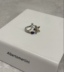 Серебряное кольцо Alberto Martini, Цветок, Sky Blue Topaz C7782R_2 цена и информация | Кольцо | kaup24.ee