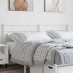 vidaXL metallist voodipeats, valge, 193 cm hind ja info | Voodid | kaup24.ee