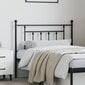 vidaXL metallist voodipeats, must, 100 cm hind ja info | Voodid | kaup24.ee