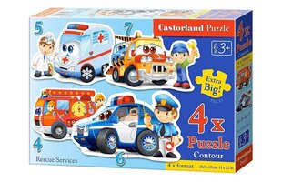 Pusle Castorland, 4 pilti (4+5+6+7) Rescue Services hind ja info | Pusled | kaup24.ee