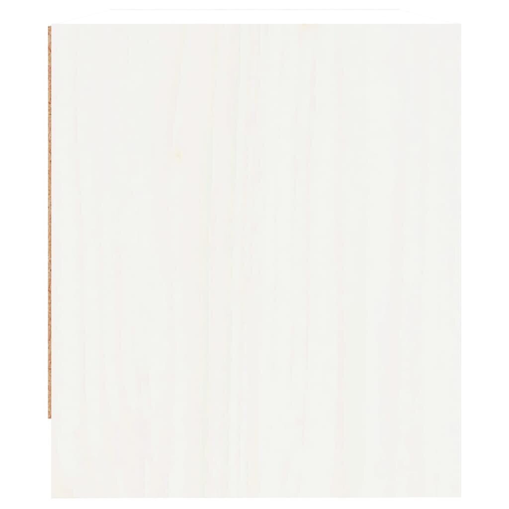 vidaXL öökapp, valge, 40 x 31 x 35,5 cm, männipuit hind ja info | Öökapid | kaup24.ee