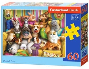 Pusle Castorland, 60 tk, Playful Pets цена и информация | Пазлы | kaup24.ee