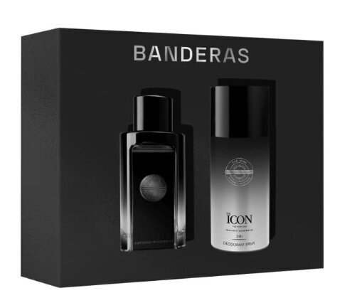 Kinkekomplekt Antonio Banderas The Icon meestele: tualettvesi Edt, 100+ deodorant, 150 ml цена и информация | Meeste parfüümid | kaup24.ee