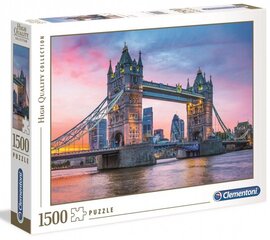 Tower Bridge Sunset 1500-osaline pusle Clementoni hind ja info | Pusled | kaup24.ee