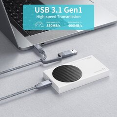 Väline ketas Phixero, USB 3.1 Gen 1, 256 GB, 550 MB/s, PC/Mac/Android/Xbox, valge цена и информация | Жёсткие диски (SSD, HDD) | kaup24.ee