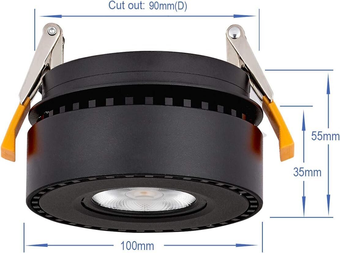 LED laevalgusti Dr.lazy, 12W, must hind ja info | Laelambid | kaup24.ee