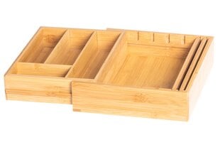 MAKU бамбуковый лоток для столовых приборов 36,5x35,5x5 см цена и информация | Столовые и кухонные приборы | kaup24.ee