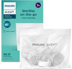 Пакеты для стерилизации Philips Avent SCF297/05, 5 шт. цена и информация | Стерилизаторы и подогреватели для бутылочек | kaup24.ee