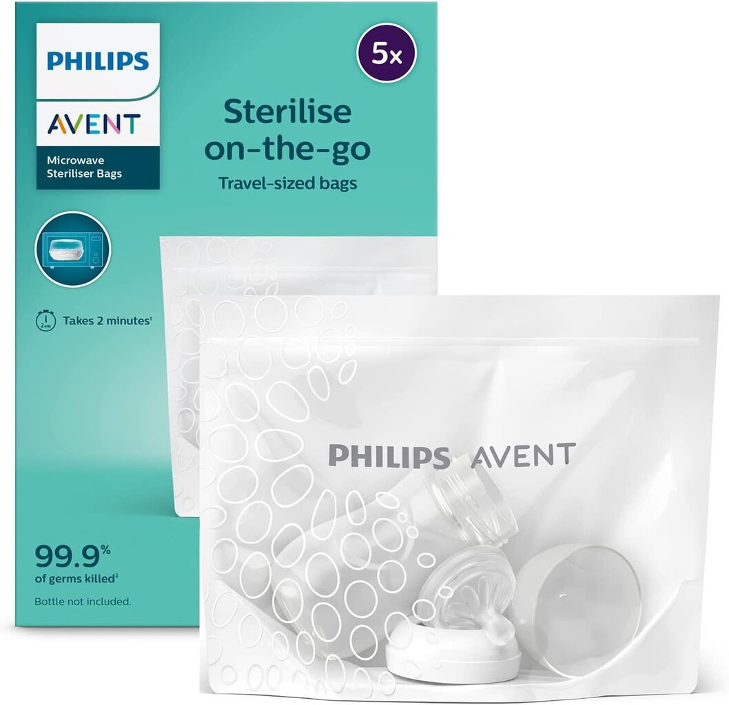 Steriliseerimiskotid Philips Avent SCF297/05, 5 tk. цена и информация | Lutipudelite soojendajad ja sterilisaatorid | kaup24.ee