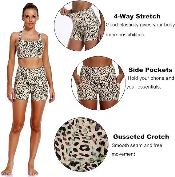 Buy RAYPOSE Workout High Waist Yoga Print Shorts for Women