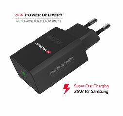 Swissten ECO Premium 25W Travel Charger USB-C PD 3.0 цена и информация | Зарядные устройства для телефонов | kaup24.ee