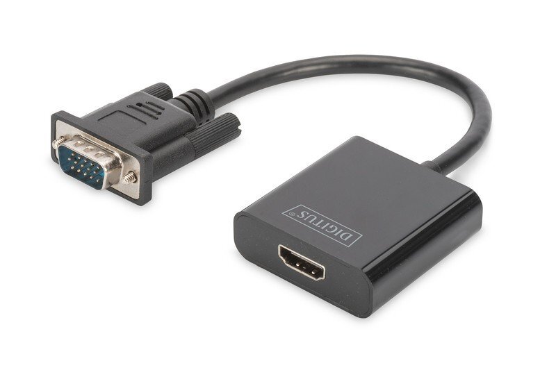 Digitus, HDMI/USB-A/D-Sub, 15 cm цена и информация | USB jagajad, adapterid | kaup24.ee