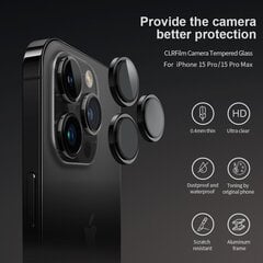 Nillkin CLRFilm Camera Tempered Glass for Apple iPhone 15 Pro|15 Pro Max Black цена и информация | Защитные пленки для телефонов | kaup24.ee