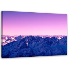 Seinapilt Purple koit mägedes цена и информация | Картины, живопись | kaup24.ee