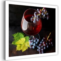 Seinapilt Punane vein ja viinamarjad hind ja info | Seinapildid | kaup24.ee