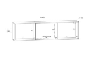 Riiul Boss, valge/hall hind ja info | Riiulid | kaup24.ee