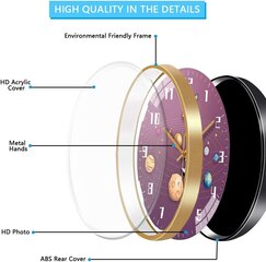 Настенные часы без тикающего звука Cooltto, 30 см, фиолетовые цена и информация | Часы | kaup24.ee