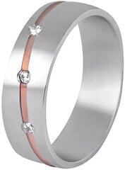 Beneto Женское двухцветное обручальное кольцо из стали SPD07 цена и информация | Кольцо | kaup24.ee