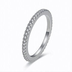 MOISS Минималистское серебряное кольцо с цирконами R00020 цена и информация | Кольцо | kaup24.ee