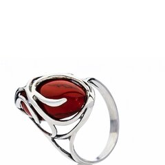 Серебряное кольцо с кораллом 0009639900370 цена и информация | Кольцо | kaup24.ee