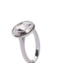 Hõbesõrmus kristalliga 0004272100410 hind ja info | Sõrmused | kaup24.ee