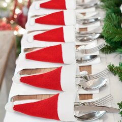 Рождественские шапочки для украшения стола, 10 штук. цена и информация | Декорации | kaup24.ee