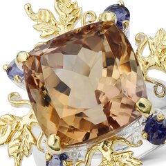 Серебряное (925) кольцо с драгоценными камнями, код f50282 F50282 цена и информация | Кольцо | kaup24.ee