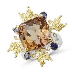 Серебряное (925) кольцо с драгоценными камнями, код f50282 F50282 цена и информация | Кольцо | kaup24.ee