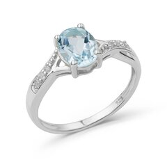 Серебряное (925) кольцо с драгоценными камнями, код ah5665-2 AH5665-2EU-57 цена и информация | Кольцо | kaup24.ee