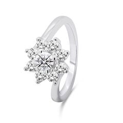 Brilio Silver Красивое серебряное кольцо с цирконами RI053W цена и информация | Кольцо | kaup24.ee