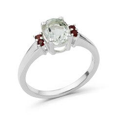 Серебряное (925) кольцо с драгоценными камнями, код ah5456-354 AH5456-354EU-57 цена и информация | Кольца | kaup24.ee