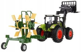 Kaugjuhitav traktor, haagis, reha, lehm 4in1 цена и информация | Игрушки для мальчиков | kaup24.ee