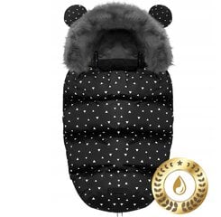 Зимний спальный мешок-конверт для малыша RicoKids, черный/белый, 95х48 см цена и информация | Детские подушки, конверты, спальники | kaup24.ee
