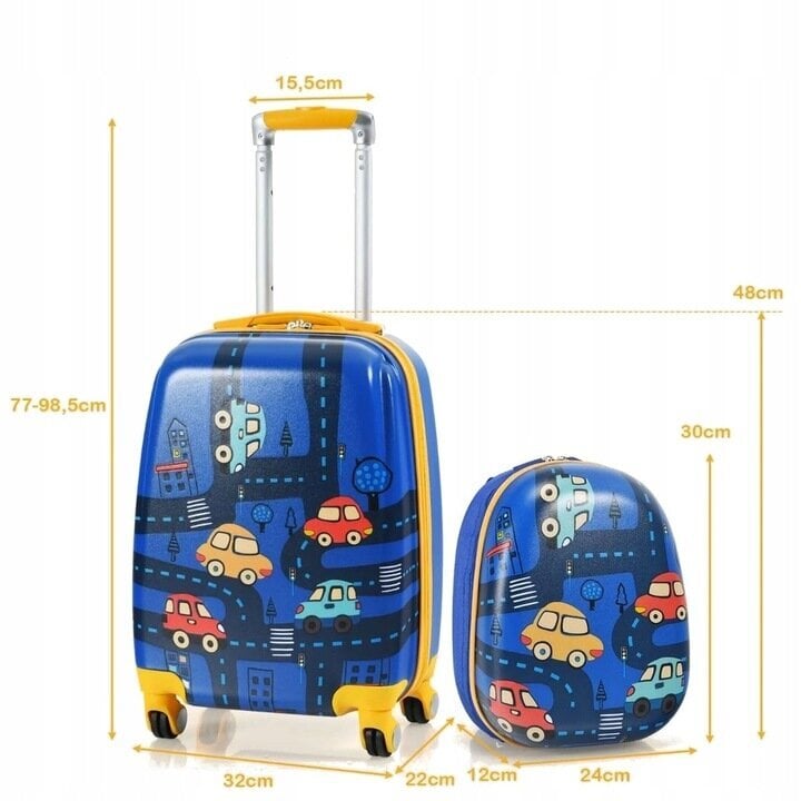 Laste seljakoti ja kohvri komplekt "Costway", 40l hind ja info | Kohvrid, reisikotid | kaup24.ee