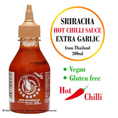 Sriracha kuum tšillikaste küüslauguga, Sriracha Hot Chilli Sauce with Extra Garlic, Flying Goose Brand, 200ml цена и информация | Соусы | kaup24.ee